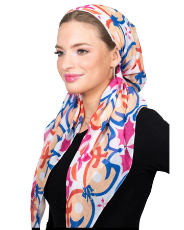 Tie Ur Knot Italian Tile Adjustable Pre-Tied Bandanna with Full Non Slip Grip myselflingerie.com